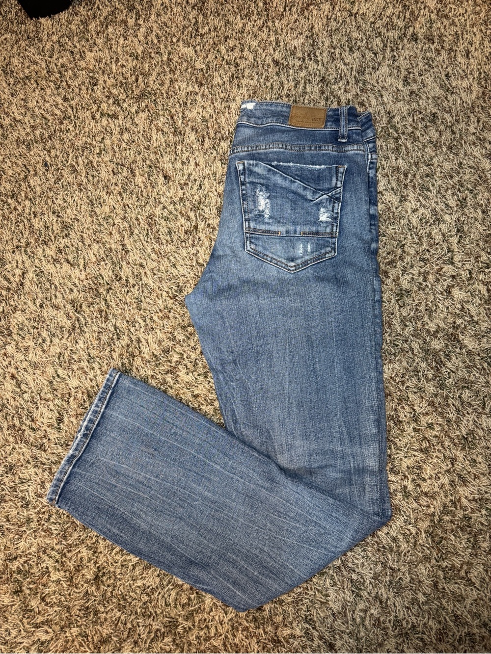 BKE Women’s Stella Slim Boot Cut Jeans in Medium Blue Wash 30/ 31 1/2